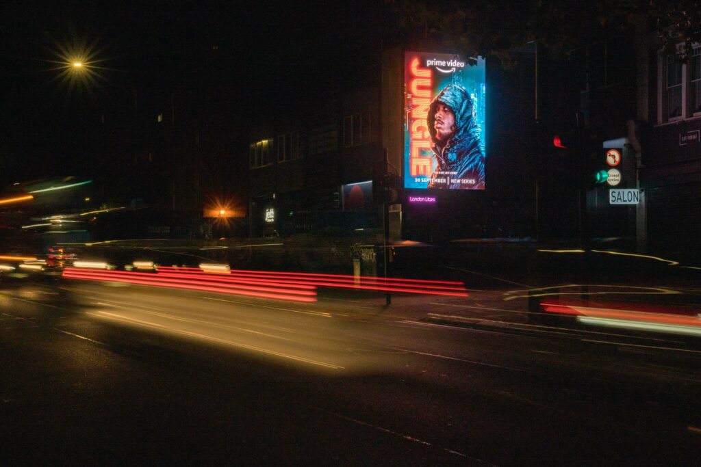 Brixton Hill Digital Screen Outdoors Night