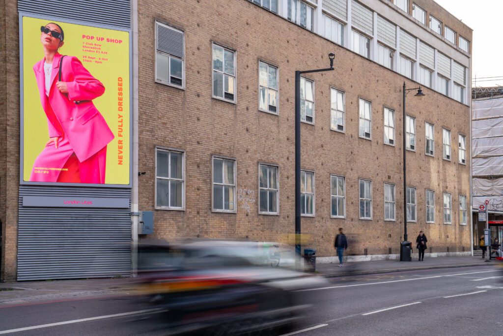 London digital billboard at shoreditch high street